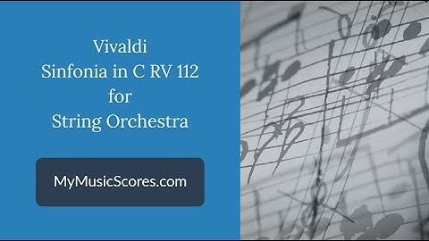 Vivaldi Sinfonia in C RV 112 for Strings Orchestra