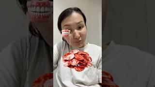 Eat Salami Sausage Slices. #viralvideo #trendingshorts #tiktok #trend