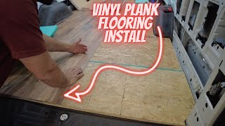 Using Contour Gauge for Vinyl Plank Flooring Install Van Build