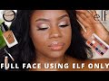 FULL FACE GLAM MAKEUP FT ELF COSMETICS ON DARK SKIN