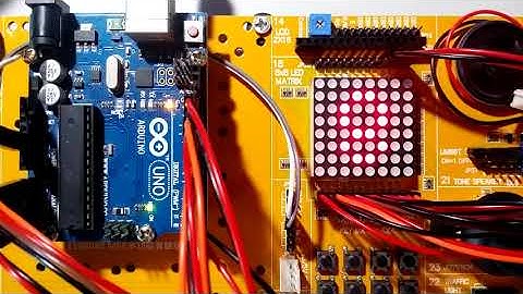 單晶片微處理機實習 Ch6 作業2 【8x8點矩陣動畫設計_彈跳球】