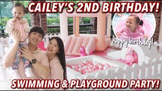 CAILEY'S 2ND BIRTHDAY! SWIMMING & PLAYGROUND PARTY! | VLOG240 Candy Inoue♥️