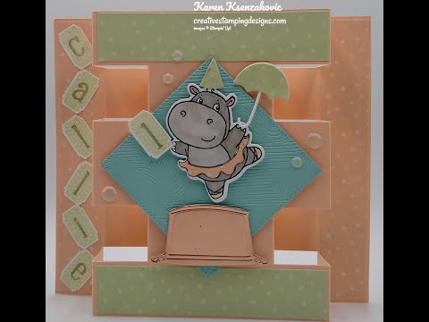 Stampin' Up! Hippest Hippo Fun Fold Video Tutorial