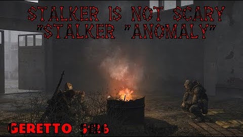 STALKER "Anomaly" Stalker is not scary