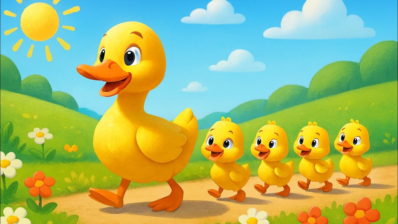 Little Duck Family Song 🦆 | Original Counting Rhyme for Kids | 3D Cartoon