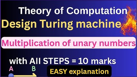 Automata theory Engineering Turing Machine multiplication of unary numbers TOC AT Turing Machine