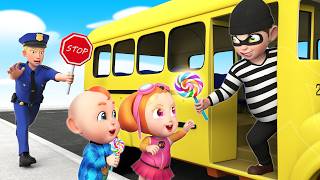 stop thief bus police catch thief rosoo nursery rhymes kids