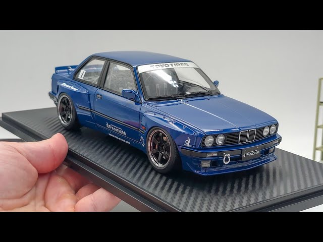 1:18 Ignition model BMW E30 Pandem (Blue) By Scale Reviews - YouTube