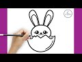 Apprenez  dessiner un lapin de pques si mignon tape par tape  tutoriel facile