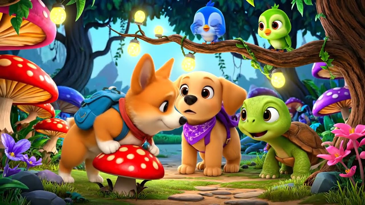 Bino's First Day at Forest School A Corgi's Clumsy Adventure! 🌲🐾  Bino's Adventure Hand