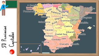 🇪🇸 MAPA Comunidades provincias y capitales de ESPAÑA 2021