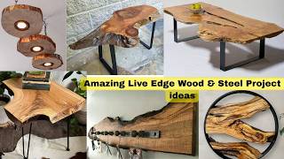 Amazing Live-Edge Furniture and Décor Craft project ideas From Salvage Logs and Steel