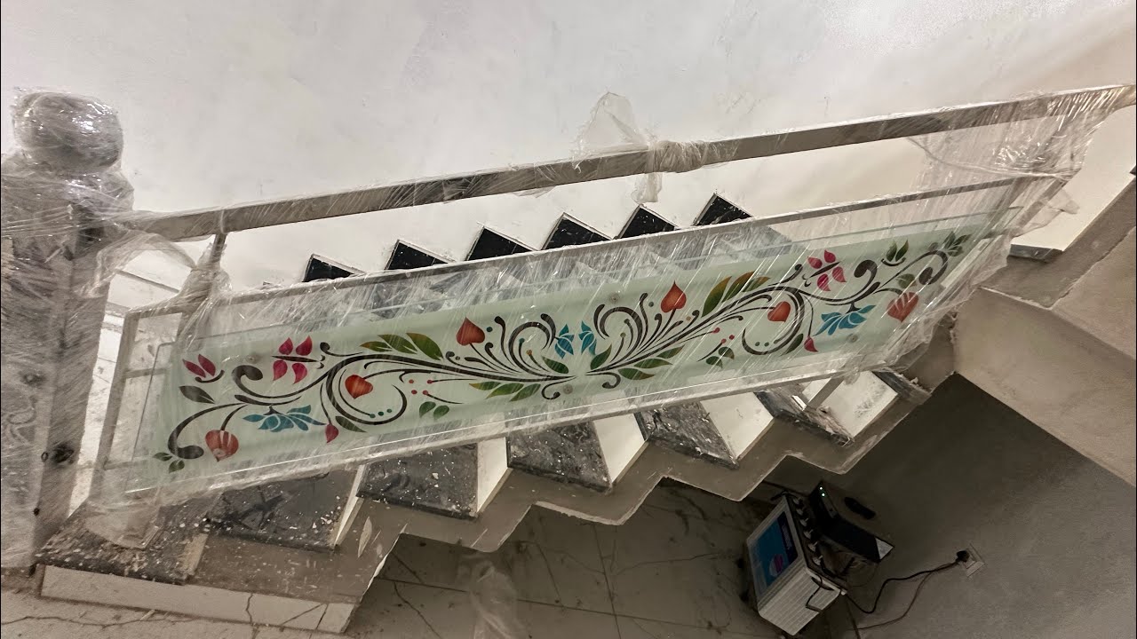 Coloured Glass Railing Coloured Glass Railing || Stainless Steel Grade 304.|| - YouTube