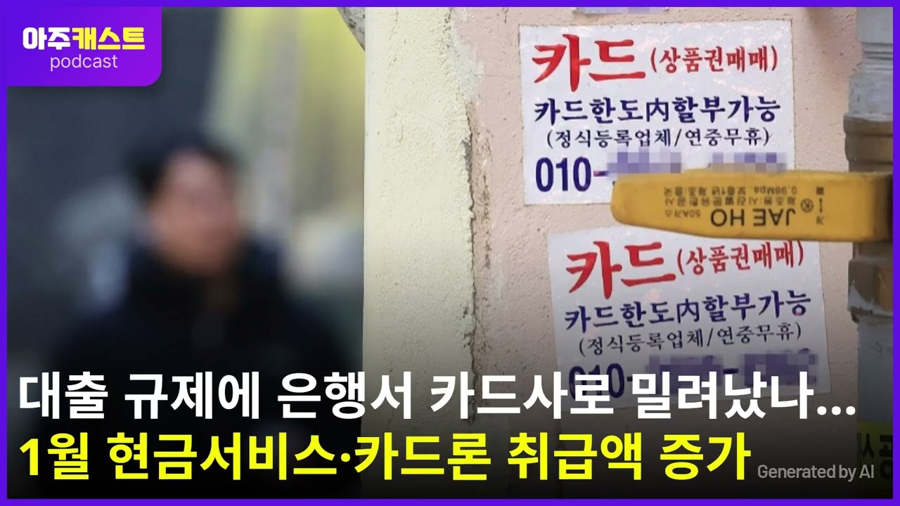 대출 규제에 은행서 카드사로 밀려났나…1월 현금서비스·카드론 취급액 증가
