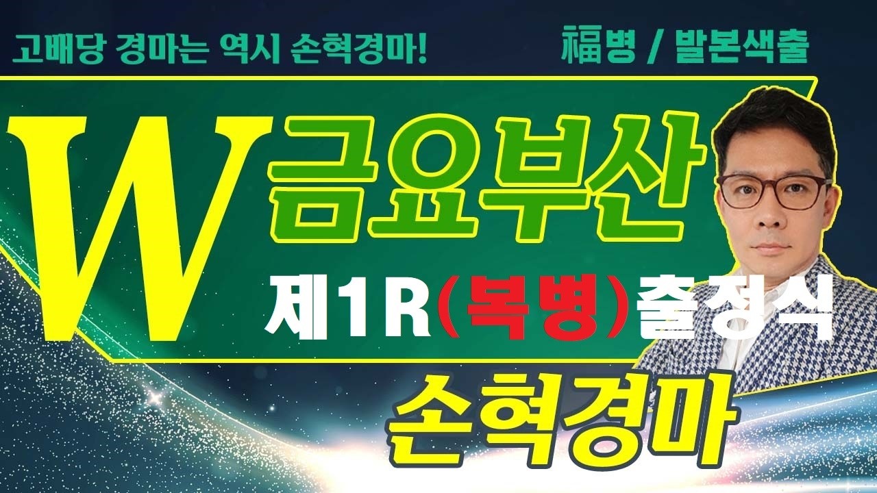 고배당 경마는 역시 손혁 경마 9/11(금)부산 복병마 내용을 확인해 보세요!!