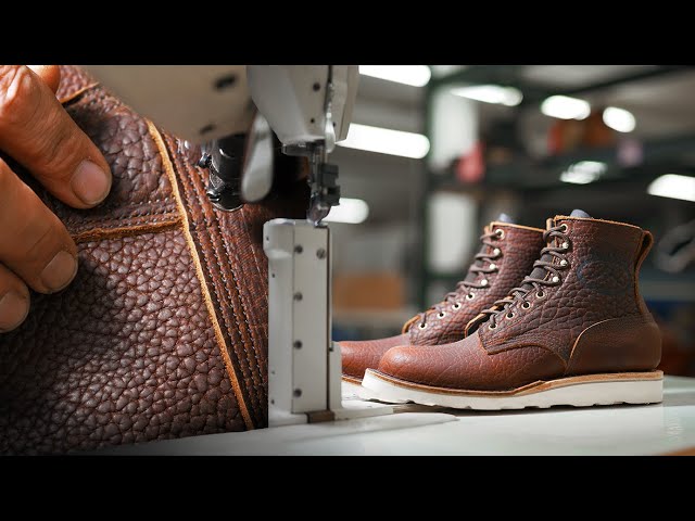 How Its Made - American Bison Leather - Forefront Start to Finish | JK Boots class=