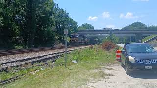 Norfolk Southern S20 Rolls Eastbound through Chesapeake with a Horn Salute 