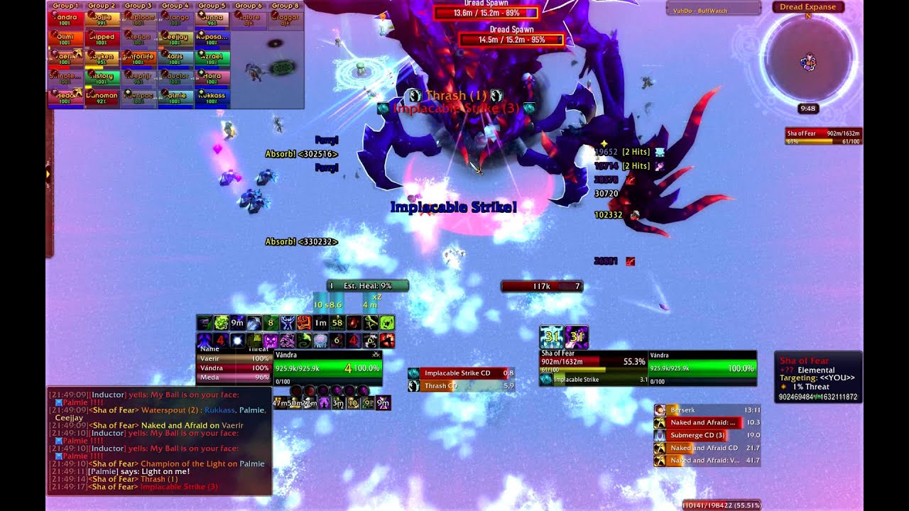 Warfare vs Sha of Fear 25 Heroic RF (Blood DK PoV)