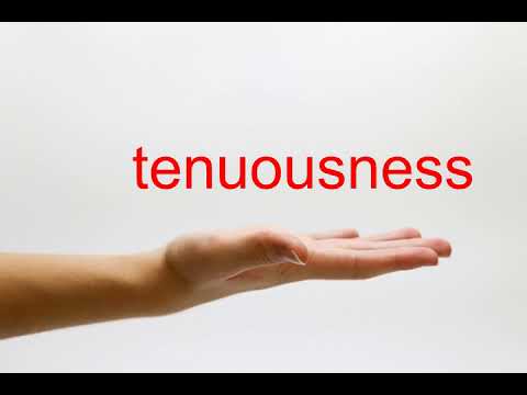 How to Pronounce tenuousness - American English