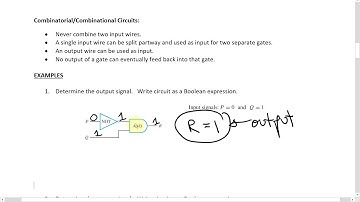 Digital Logic Circuits, Input/Output and Truth Tables