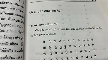 Bài 1: CÁC CHỮ PHỤ ÂM- SÁCH HỌC TIẾNG THÁI LAN TẬP 1- Tác giả:PGS.TS.NGUYỄN TƯƠNG LAI