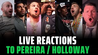 UFC 300: LIVE REACTIONS For Alex Pereira and Max Holloway's incredible performance