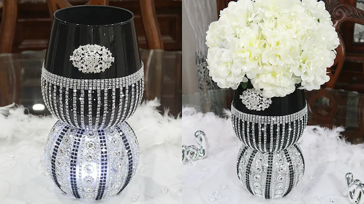 DIY DOLLAR STORE BLACK & SILVER WEDDING CENTERPIECE DECOR FOR SPRING/SUMMER 2020 | DIY HOME DECOR