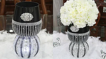 DIY DOLLAR STORE BLACK & SILVER WEDDING CENTERPIECE DECOR FOR SPRING/SUMMER 2020 | DIY HOME DECOR