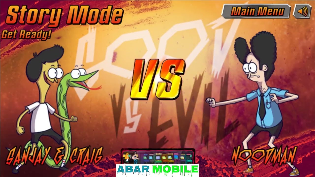 nickelodeon Super Brawl 3 (Good vs Evil) Sanjay and Craig vs Noodman Abrasive Spongebob Plankton