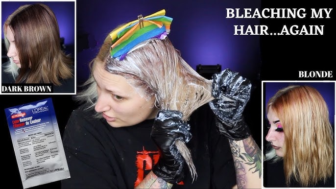 Bleach vs Color Remover on previously dark coloured hair. #bleachingh, Copper Hair Color