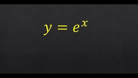 Differentiation of e^x or exp(x) from First Principle.