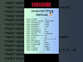 JavaScript string methods