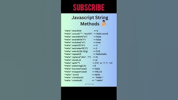 JavaScript string methods