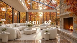 Warm Autumn Living Jazz | Fireplace Ambience & Soft Piano for a Luxurious Me Time screenshot 5