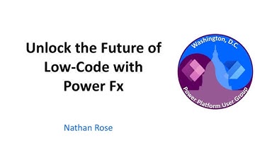 Unlock the Future of Low-Code with Power Fx - January 2025 Washington, DC User Group