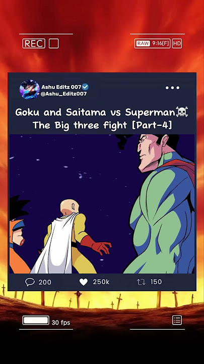 Goku and Saitama vs Superman [Part-4]☠️ #shorts#anime#dbz#dbs#goku#dragonball#naruto#trending