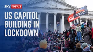 US Capitol building in lockdown as Trump protesters clash with police