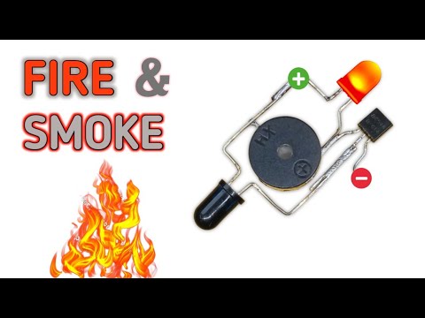 How to Make Fire🔥Detector alarm | Fire & Smoke Detector Sensor | Smoke Detector Sensor  using bc547