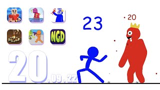 Block Ragdoll Fight, Cubes Stack, Stick War, Idle Fire Evolution, Crush and Run | New Games Daily screenshot 5