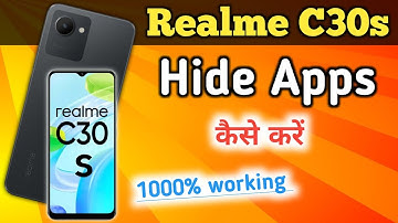 How to apps hide in Realme c30s/Realme c30s me app hide setting kaise kare/Realme c30s