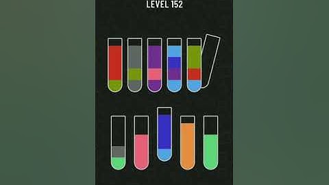 Water Sort Puzzle Level 152 - Real Time Step by Step Solution #watersortpuzzlelevel152