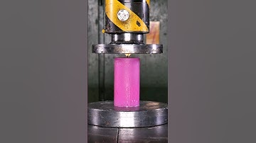 Crushing a Pink Candle with Hydraulic Press 🔥 | Most Satisfying Experiment#shorts