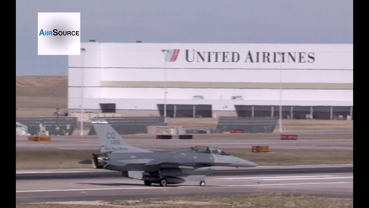 F16 Tests Arresting Cable at Denver International Airport YouTube
