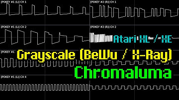 Grayscale - "Chromaluma" (Atari XL / XE) [Oscilloscope Visualization]