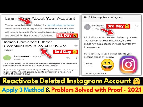 Recover Deleted Instagram Account With Proof 2021 | Recover Disabled Instagram Account 2021 ???