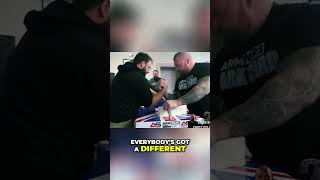Arm Wrestling Secrets: Eddie's Killer Body Motion Technique REVEALED! #shorts