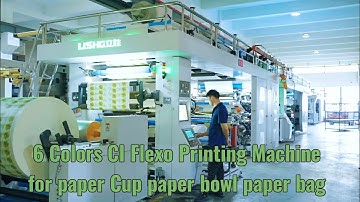 Lisheng 6 colors 300m/min Servo CI flexo printing machine with good printing effect finish testing