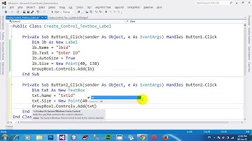 Create dynamic Textbox and Label in VB NET 2012