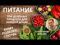 ПИТАНИЕ. Три целебных продукта, для каждой доши. Кому полезен ГЛЮТЕН. О рисе, фруктах и гхи.