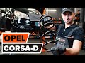 How to change front springs / front coil springs on OPEL CORSA D [TUTORIAL AUTODOC]